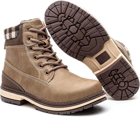 Womens Hiking Snow Winter Boots - Outdoor Waterproof Lightweight Ankle Boot Dark Brown 8 in Saudi Arabia
