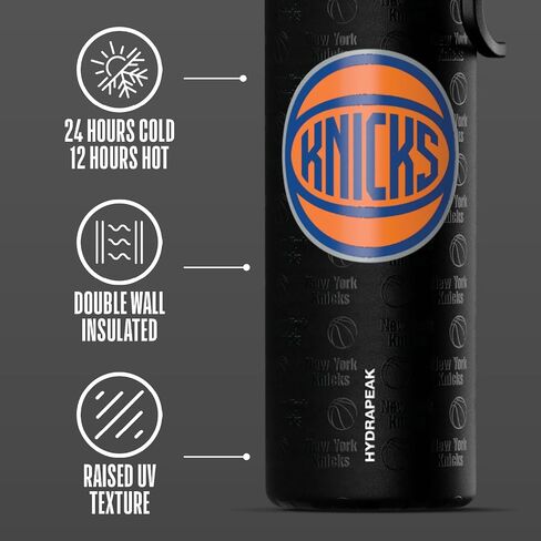 Hydrapeak x NBA Officially Licensed New York Knicks 26 oz Active Water Bottle with Chug Lid and Handle Reusable Stainless Steel Double Wall Insulated Sports Gift in Kuwait