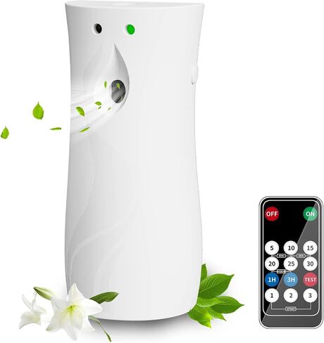 Automatic Air Freshener Spray Dispenser, Wall/Standing Battery Powered (Not Included) Aerosol Spray Dispenser with Remote Control for Bathroom, Hotel, Office, Commercial (White) in Saudi Arabia