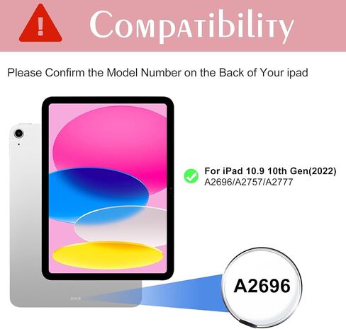 BOBOLEE Case for iPad 10th Generation 10.9 Inch 2022, Slim Multifold Stand Full Corners Protective Tablet Cover with PU Leather Shell, Easy to Clean, Multi-Angle Viewing, Auto Wake/Sleep, Black in Saudi Arabia