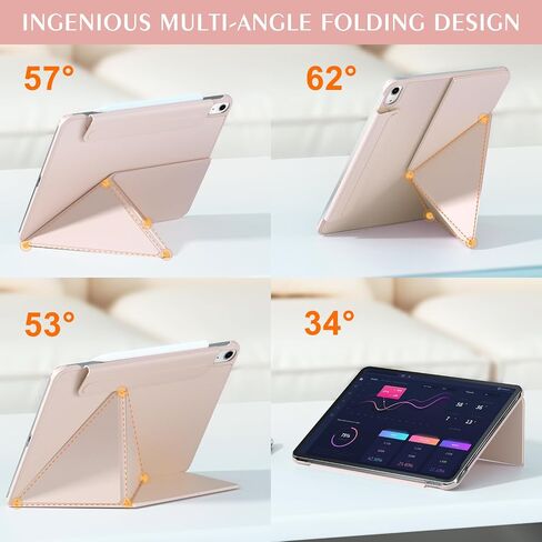 BOBOLEE Case for iPad 10th Generation 10.9 Inch 2022, Slim Multifold Stand Full Corners Protective Tablet Cover with PU Leather Shell, Easy to Clean, Multi-Angle Viewing, Auto Wake/Sleep, Black in Saudi Arabia