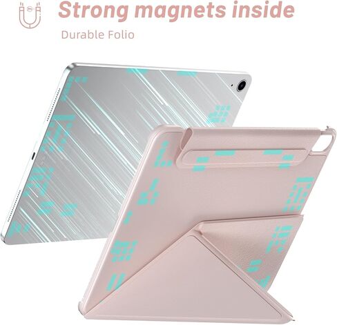 BOBOLEE Case for iPad 10th Generation 10.9 Inch 2022, Slim Multifold Stand Full Corners Protective Tablet Cover with PU Leather Shell, Easy to Clean, Multi-Angle Viewing, Auto Wake/Sleep, Black in Saudi Arabia
