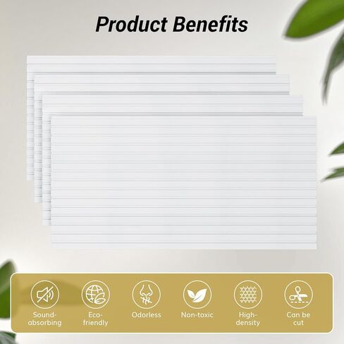 TONOR 4-Pack Bilayer Acoustic Panels Large Self-adhesive, 47.2" * 23.6" * 0.72" Adhesive Wall Panel, Large Soundproof Tiles for Echo Absorbtion, Acoustical Barrier of Polyester Fiber, Black in Saudi Arabia