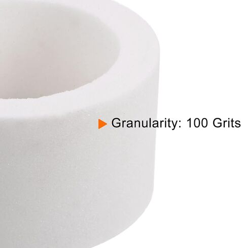 عجلة جلخ HARFINGTON مقاس 3 بوصات 100 حبيبة عجلة كاشطة لكأس أكسيد الألومنيوم، اكسيد الالمونيوم الأبيض للصلب المتصلب، آلة طحن، أبيض in Kuwait