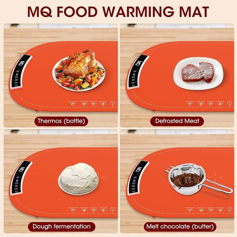 سجادة تدفئة للطعام، كبيرة جدًا، سجادة تدفئة طعام محمولة كبيرة جدًا للبوفيه، لف صواني التدفئة الكهربائية للطعام (أحمر مع أبيض) in Kuwait
