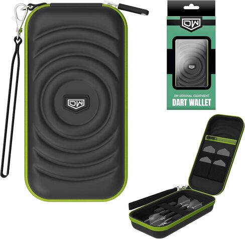 DW Original Darts Wallet, Dart Storage Case, Holds 6 Darts | EVA Quality Material, Protective Dart Cases, Professional Darts Accessories | Black/Green in Saudi Arabia