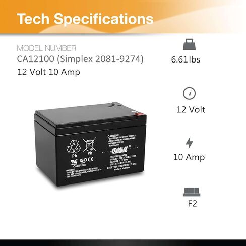 بطارية بديلة Exide EP17-12 12V 17Ah F3 من Casil CA12180 12v 18ah in Saudi Arabia