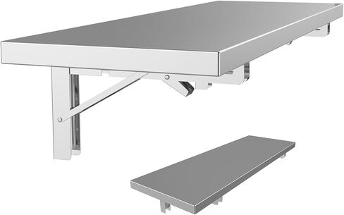 36 x12 inch Concession Shelf, Folding Stainless Steel Wall Shelf for Food Trailer & Concession Window, Space-Saving Metal Food Serving Shelves in Saudi Arabia