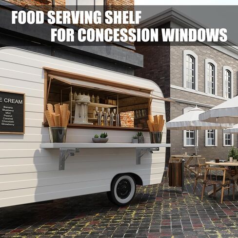 36 x12 inch Concession Shelf, Folding Stainless Steel Wall Shelf for Food Trailer & Concession Window, Space-Saving Metal Food Serving Shelves in Saudi Arabia