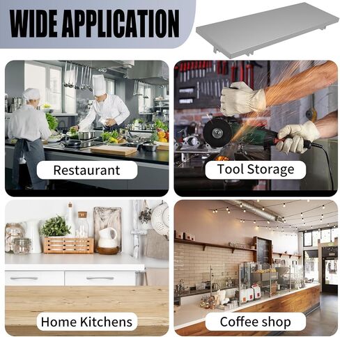 36 x12 inch Concession Shelf, Folding Stainless Steel Wall Shelf for Food Trailer & Concession Window, Space-Saving Metal Food Serving Shelves in Saudi Arabia