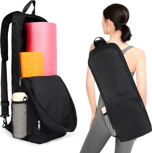 Yoga Mat Bag Carrier Side Mesh Zipper Pocket Waterproof Wet Compartment Lightweight Yoga Bag for Mat in Kuwait