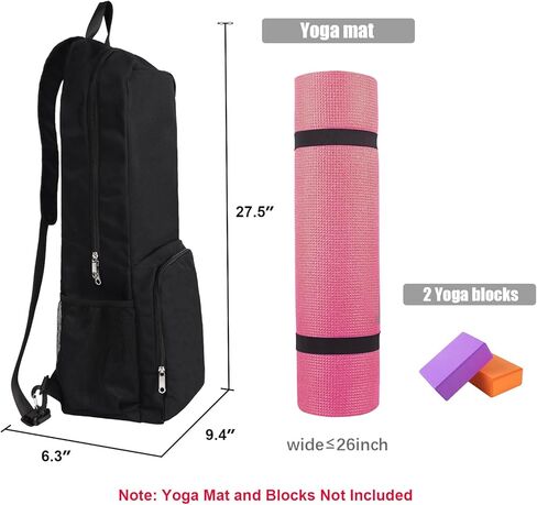 Yoga Mat Bag Carrier Side Mesh Zipper Pocket Waterproof Wet Compartment Lightweight Yoga Bag for Mat in Kuwait