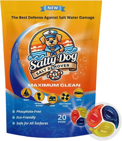 Salty Dog Salt Cleaner- All-Purpose Salt Remover for Boats, Cars, Houses & More | Eco-Friendly, Safe for All Surfaces | Easy-to-Use Solution for Salt & Grime Removal in Saudi Arabia