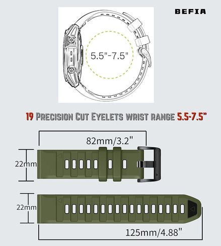 22mm Watch Band for Garmin fenix 8 47mm 5 6 fenix 7 sapphire solar band Quick Fit 22 Watch Bands for Garmin Watch Forerunner 965 955 epix gen 2 47mm Strap Comfort for Men Women in Kuwait