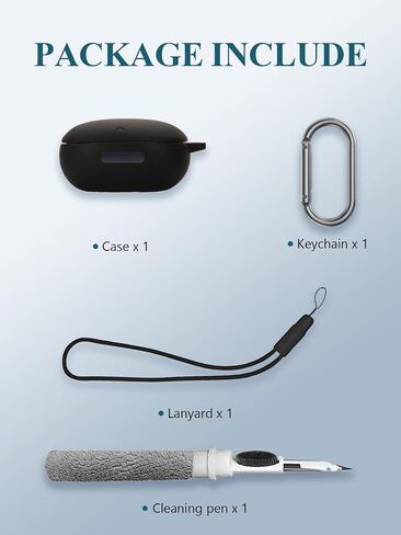 Case for Soundcore Liberty 4 Pro by Anker, Noise Cancelling Wireless Earbuds,WUNIAK Soft Silicone Protective Portable Scratch Shock Resistant Shell with Cleaner Kit & Carabiner & Lanyard，White in Saudi Arabia