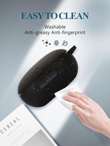 Case for Soundcore Liberty 4 Pro by Anker, Noise Cancelling Wireless Earbuds,WUNIAK Soft Silicone Protective Portable Scratch Shock Resistant Shell with Cleaner Kit & Carabiner & Lanyard，White in Saudi Arabia