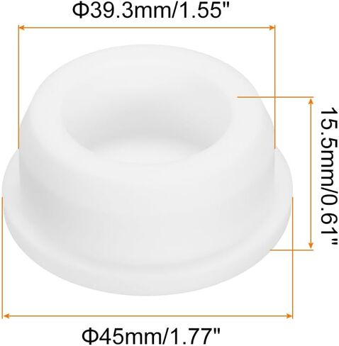 MECCANIXITY High Temp Silicone Plug Mount Dia 111.5mm/4.39 Inch t Shaped Rubber Stopper Hole Plugs for Powder Coating Plating Waterproof Sealing Plugs White Pack of 1 in Kuwait