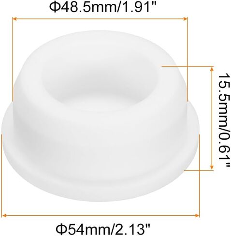 MECCANIXITY High Temp Silicone Plug Mount Dia 111.5mm/4.39 Inch t Shaped Rubber Stopper Hole Plugs for Powder Coating Plating Waterproof Sealing Plugs White Pack of 1 in Kuwait