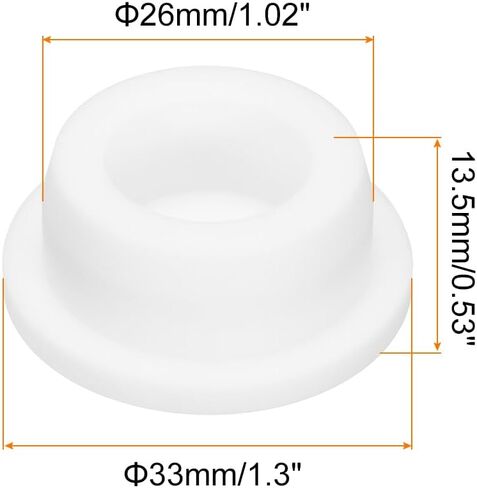 MECCANIXITY High Temp Silicone Plug Mount Dia 111.5mm/4.39 Inch t Shaped Rubber Stopper Hole Plugs for Powder Coating Plating Waterproof Sealing Plugs White Pack of 1 in Saudi Arabia