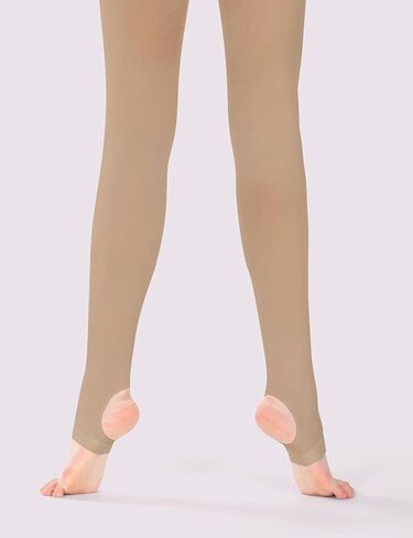 Women Girls Stirrup Tights with Self Knit Waistband, 60D Dance Tights for Ballet, Gymnastics, School, 2 Pairs in Kuwait