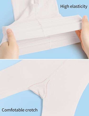 Women Girls Stirrup Tights with Self Knit Waistband, 60D Dance Tights for Ballet, Gymnastics, School, 2 Pairs in Kuwait