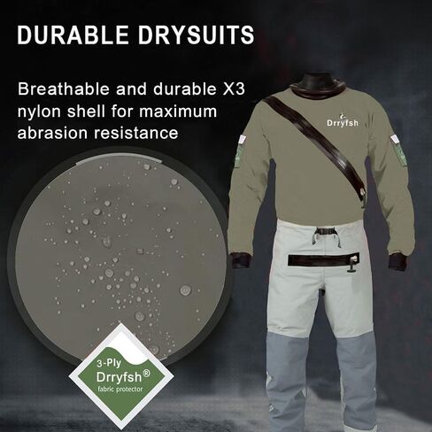 Mens Dry Suit Lightweight Drysuits for Paddling Fishing Boating Canoeing Rafting Touring Sailing in Kuwait