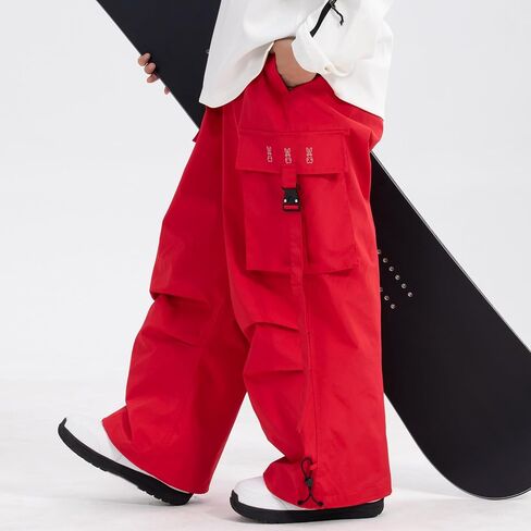 SNOWVERB Womens Mens Winter Warm Snow Baggy Waterproof Snowboard Pants Cargo Loose Fit Insulation Ski Pants in Saudi Arabia