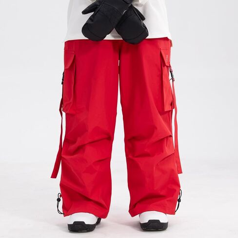 SNOWVERB Womens Mens Winter Warm Snow Baggy Waterproof Snowboard Pants Cargo Loose Fit Insulation Ski Pants in Saudi Arabia