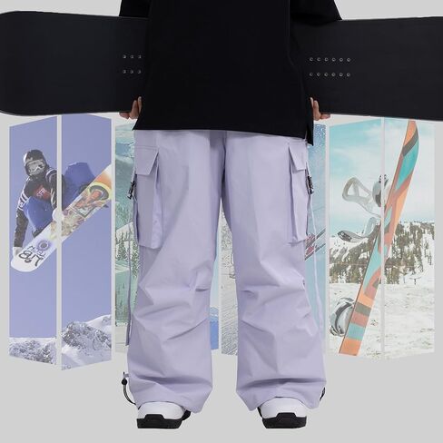 SNOWVERB سروال رجالي شتوي دافئ للثلوج فضفاض مقاوم للماء على الجليد سروال فضفاض مناسب للتزلج in Kuwait