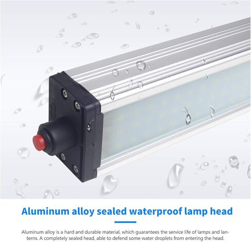 Magnetic Work Light, Led Machine Light, 44 LEDs Waterproof Magnetic Work Light with 19 inch Electroplated Gooseneck IP66 Waterproof 800 Lumen 120 Volt for Lathe Machine Tools Workbench in Kuwait