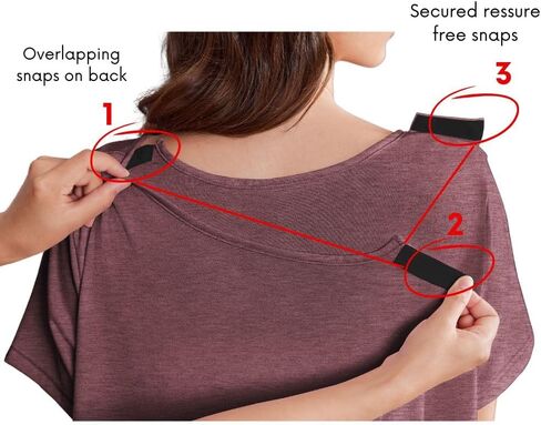 Deyeek Open Back Hospital Gowns for Women Post Shoulder Surgery Dress after Rotator Cuff Tear Away Adaptive Clothing in Kuwait