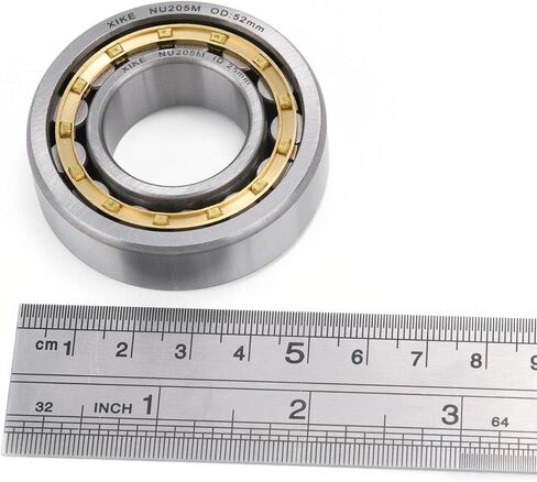 XIKE 1 Pcs NU205M Cylindrical Roller Bearings 25x52x15mm, Fits DIY/Motor/Turbines/Compressors/Reducer/Gearbox, Industrial/Agricultural/Engineering/Garden Machinery. in Saudi Arabia