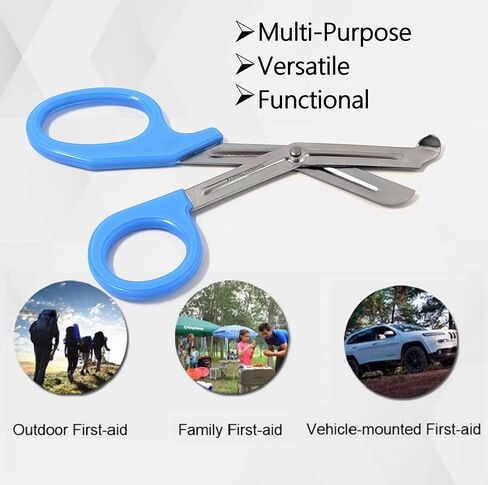 PARAMEDIC UTILITY RED BANDAGE FIRST AID TRAUMA EMT EMS SHEARS SCISSORS 7.25 INCH STAINLESS STEEL ( HTI BRAND) in Saudi Arabia