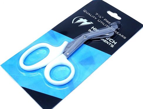 PARAMEDIC UTILITY RED BANDAGE FIRST AID TRAUMA EMT EMS SHEARS SCISSORS 7.25 INCH STAINLESS STEEL ( HTI BRAND) in Saudi Arabia