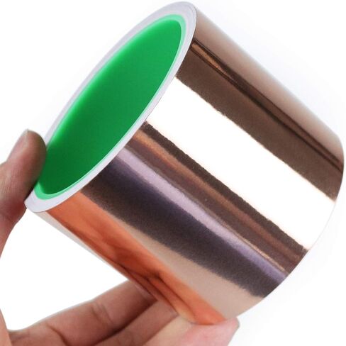 LOVIMAG Copper Foil Tape, Conductive Copper Tape 4 Sizes (0.2/0.24/0.3/0.4Inch) x82.5FT, Copper Tape Conductive Adhesive for Stained Glass Supplies, Guitar and EMI Shielding, Electrical Repairs. in Saudi Arabia