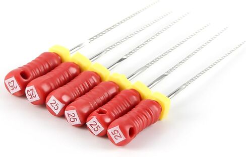 JMU Endodontic Root Canal K Files, Stainless Steel Hand Use K-Files 31mm, 6pcs/Box (1, #15 (31mm)) in Kuwait
