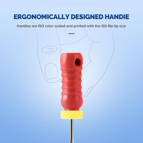 JMU Endodontic Root Canal K Files, Stainless Steel Hand Use K-Files 31mm, 6pcs/Box (1, #15 (31mm)) in Kuwait