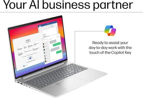 كمبيوتر محمول ProBook 460 G11 Business (16 بوصة FHD + شاشة لمس، Ultra 7 155U، ذاكرة الوصول العشوائي DDR5 سعة 64 جيجابايت، SSD 2 تيرابايت، 12 نواة (> i7)) إضاءة خلفية، كاميرا ويب 5 ميجابكسل IR، بصمة الإصبع، Wi-Fi 6E، Ethernet، Win 11 Pro w/ مساعد الطيار با in Kuwait
