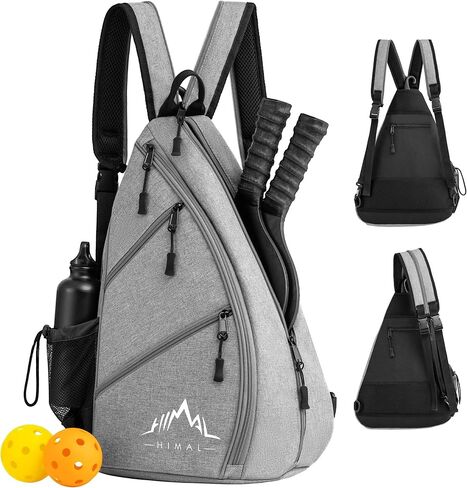 حقيبة هيمال بيكل بول - كرة بيكلبول قابلة للتعديل، التنس، حقيبة ظهر لكرة المضرب - حقيبة ظهر بيكلبول مع حامل زجاجة مياه للرجال in Kuwait