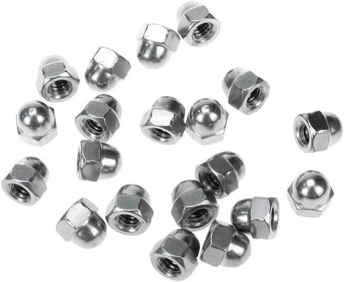 Coshar 20Pcs 1/4-20 Acorn Cap Nuts Hex Nut,18-8 304 Stainless Steel Hex Dome Cap Nut,Plain Finish in Kuwait