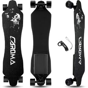 Caroma Electric Skateboard with Remote, 1200W/350W Brushless Motor, 28Mph/12Mph Top Speed, Built-in Intelligent BMS, Electric Longboard for Adults ＆Teens