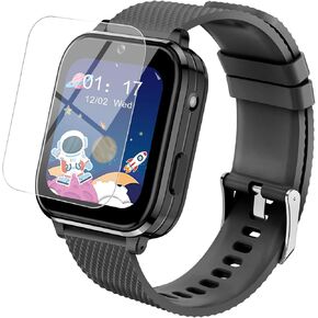 cjc 4G Smart Watch for Kids, Kids Watch for Ages 4-12 - Includes 2 Way Call, SOS Alerts, Parental Controls, Games, Camera, Alarm, Music Children's Smart Watch Gift (Rose red)