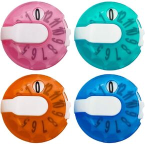 Golf Score Counter Compact Golf Score Tracker Set of 4 Multi-Colored Mini Stroke Counters for Easy Scoring on The Green