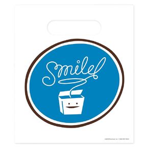 Practicon Smile Floss 7-3/4" x 9" Dental Giveaway Bag, Dental Hygiene Patient Care Goodie Bag, Dentist Office Plastic Gift Bags, 100 Pack