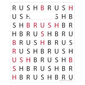 Brush Crossword Dental Giveaway Bags, 8" x 10", 100 Pack