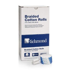 Richmond Dental & Medical 200204 1.5", Medium Braided Cotton Roll, Nonsterile (Pack of 2000)