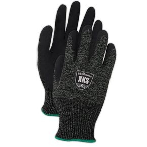 MAGID CutMaster XKS500 Yarn Glove, Nitrile Palm Coating, Knit Wrist Cuff, Size 11 (One Dozen)