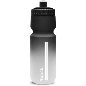 24oz Bike Water Bottle, Cycling Squeeze Water Bottle Leakproof BPA Free with Capacity Scale w/Pull Top Lid, Reusable, for Bicycle, Gym,Camping, Hiking
