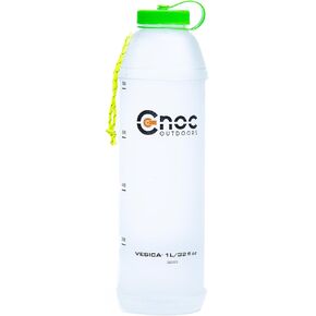 Cnoc Outdoors Vesica Collapsible Water Bottle, Wide Mouth Green