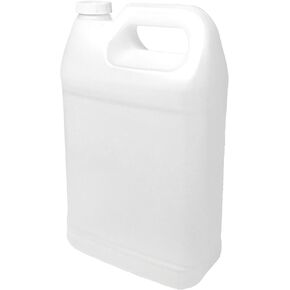 Heavy Duty Natural 1 Gallon F-Style HDPE Plastic Jug with Twist Off Cap, BPA Free Liquid Storage Container with Ergonomic Handle, Side Measurements Made In USA (1)